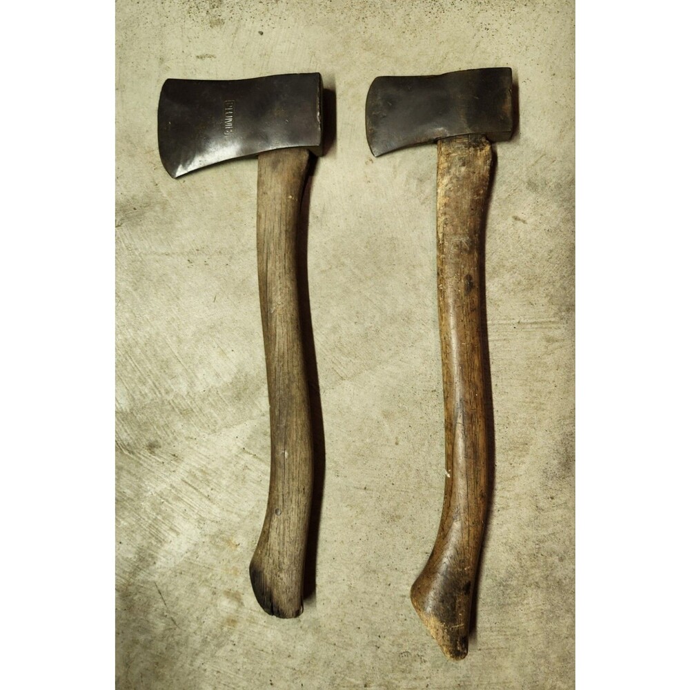 Vtg Plumb 18” Single Bit Axe Hatchet Camping Saddle Cruiser Tool Wood Handle Lot